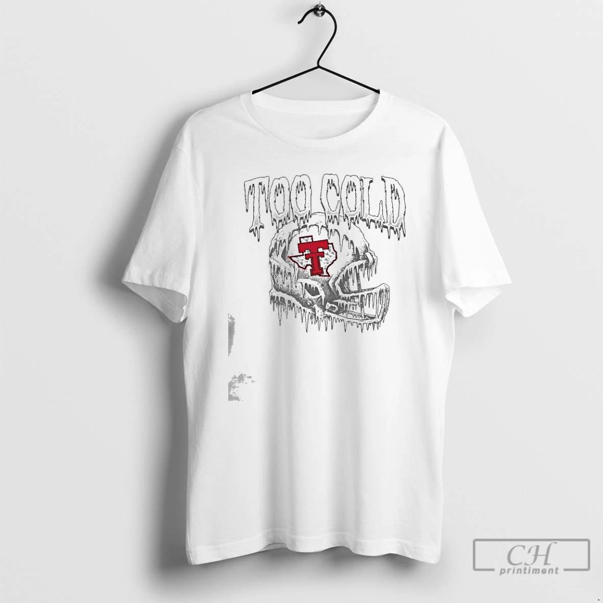 Premium Texas Tech Football Too Cold Helmet T Shirts