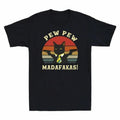 Black T-Shirt Retro Lover Gift Pew Cotton Men's Madafakas Funny Cat Cat Top Pew