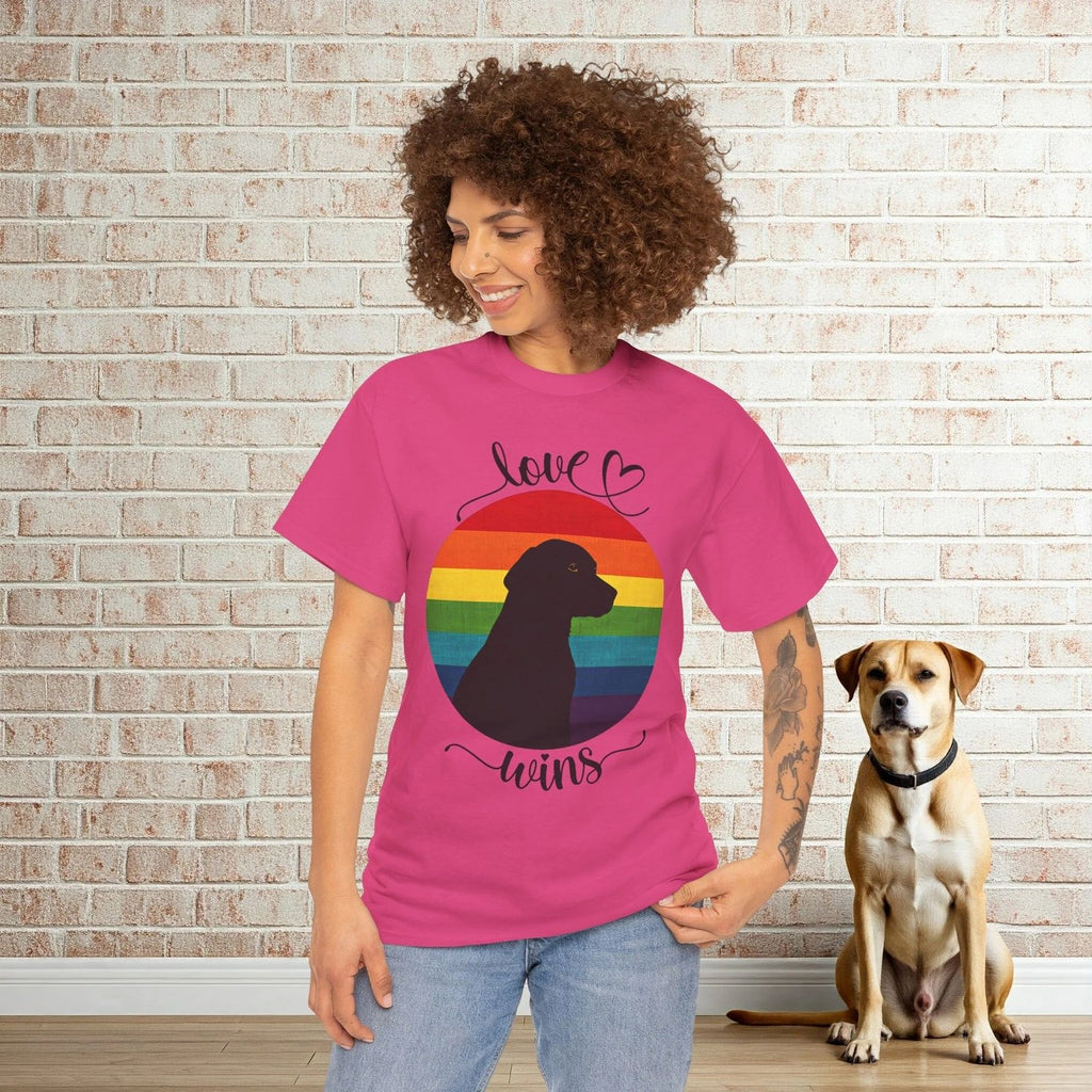 Rainbow Dog Tee, Pet Lover Gift, Equality T-Shirt, Love Wins
