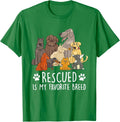 Rescued Dog Is My Favorite Breed Design With Humorous Unisex T-Shirt