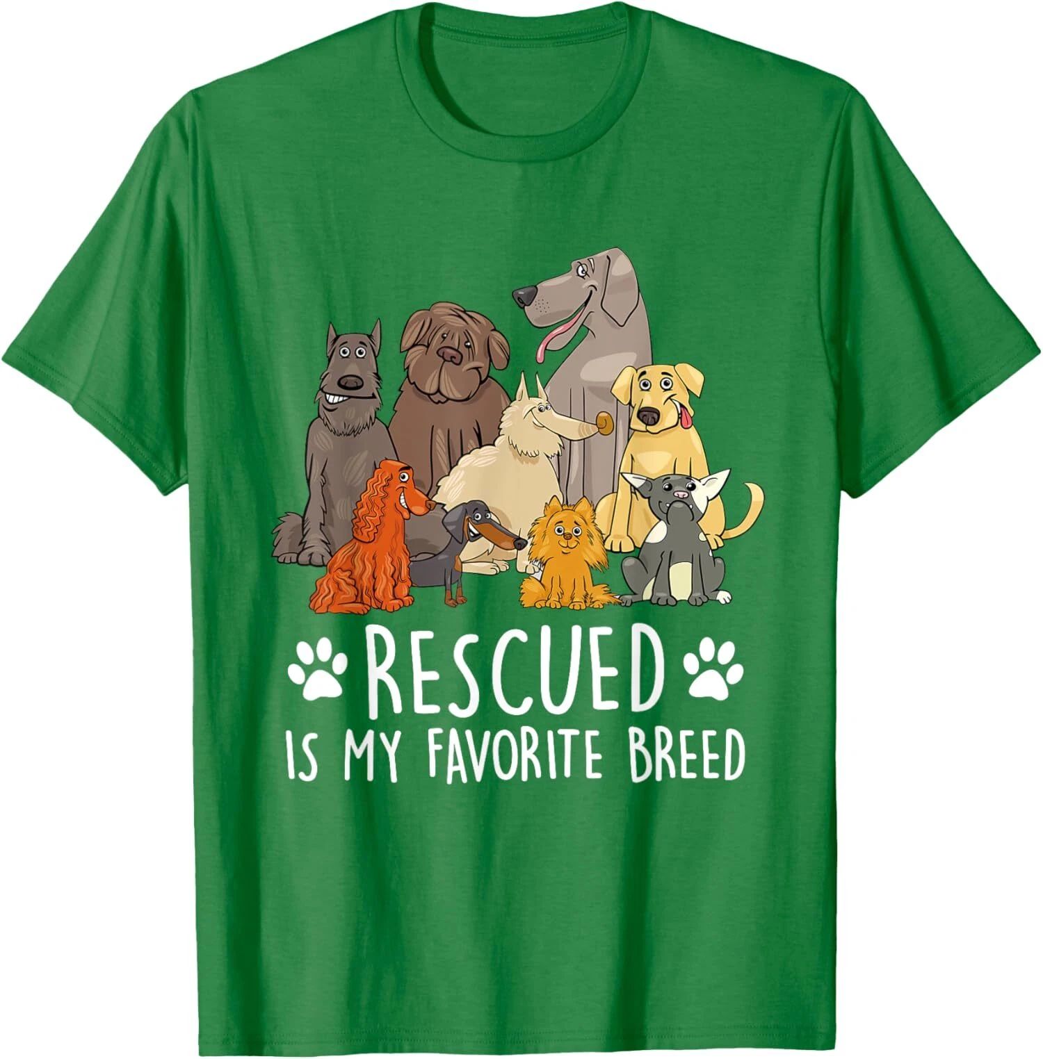 Rescued Dog Is My Favorite Breed Design With Humorous Unisex T-Shirt
