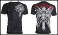 ARCHAIC by AFFLICTION Black EXALT Wings Short Sleeve Slim Fit Y2K T-shirt NWT