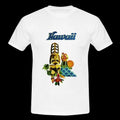 Mens Cotton Retro T-shirt Vintage Hawaiian Travel Ad Tee Hawaii Island Tropical
