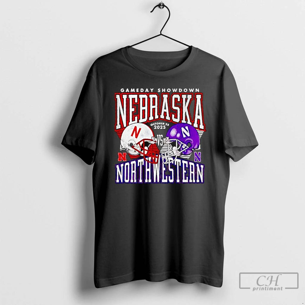 Classic Nebraska Cornhuskers Vs Northwestern Wildcats Gameday Showdown Oct 25th 2025 Logo T Shirts