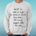 Felpa Man Light Sweater Light Grey " George Best Sentence "