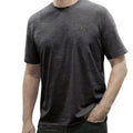 Greg Norman Casual Crewneck Heathered Short Sleeve T-Shirt Black Mens