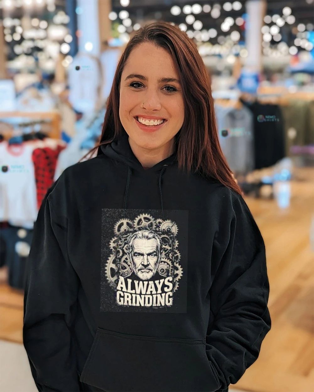 Sean Connery Always Grinding Actor Motivational shirt