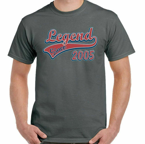 21st Birthday T-Shirt 2005 Legend Since Mens Funny 21 Year old UNISEX TEE TOP