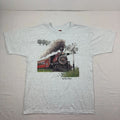 Vintage Train Nature T Shirt Adult Large Outdoor Travel Arkansas American 90s