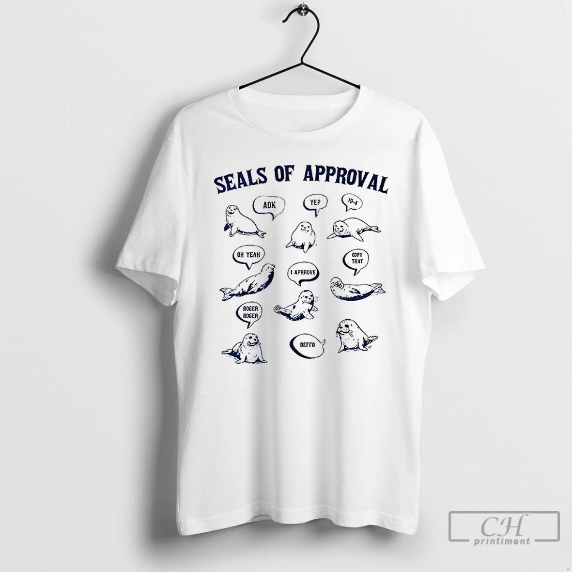 Classic Seals Of Approval Funny Seal Graphic T Shirts