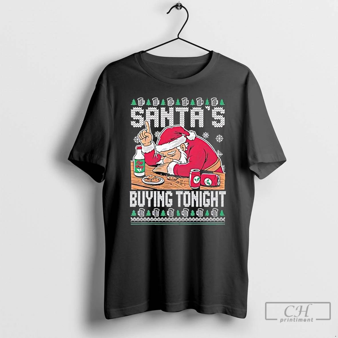 Premium Santas Buying Tonight Christmas Ugly T Shirts