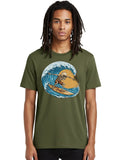 Skeleton-Surfer-1 Mens Graphic Tee, 100% Cotton, Casual Summer Wear