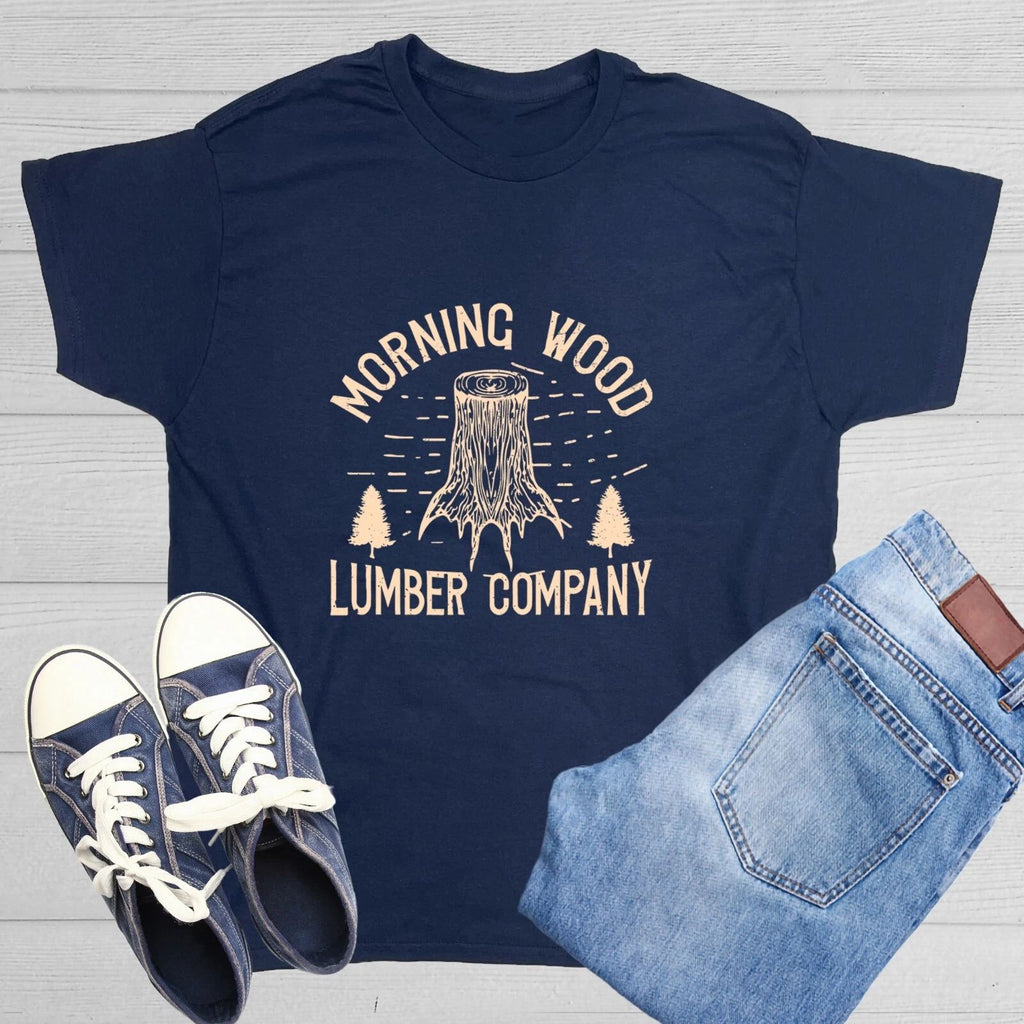 Morning Wood Sarcastic Humor Graphic Tee Gift For Men Novelty Funny T Shirt