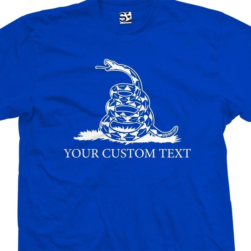 Custom Gadsden Snake T-Shirt Personalized Dont Tread on Me USA Flag Design Print