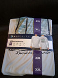 Reel Life UV Shirt Mens 2XL Lite Blue Long Sleeve UPF 50+ Fishing Jax Beach NEW!