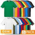 5 x Mens Premium Cotton Casual CREW Neck Modern Fit Tees Size S~5XL T10012