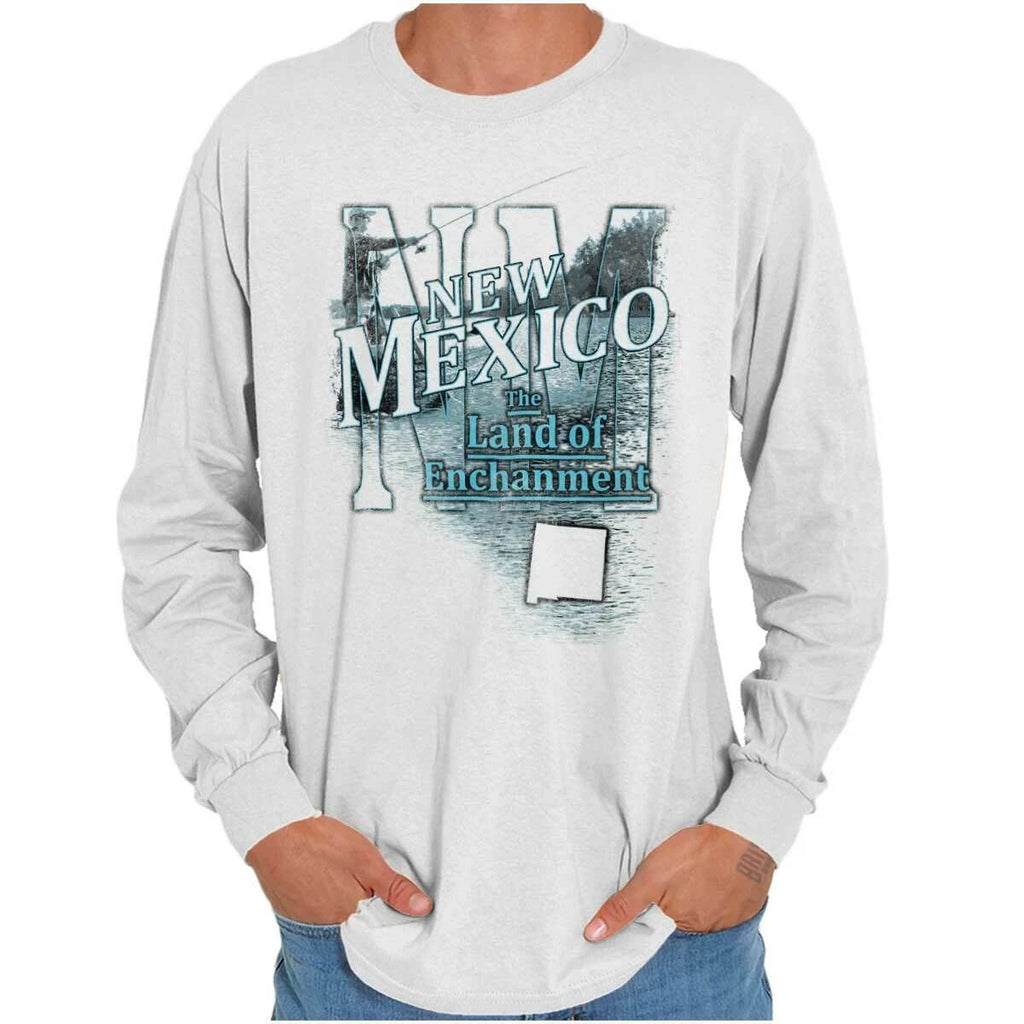 New Mexico Fishing Souvenir Travel NM Tourist Long Sleeve Tshirt Tee for Adults