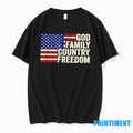 God Family Country Freedom Usa Flag Tshirts Sweater