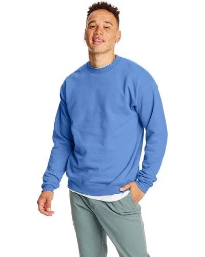 Men's summer long-sleeved T-shirt blue size L