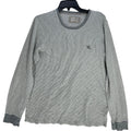Express Shirt Mens Size L Gray White Long Sleeve Crew Neck Casual Preppy Y2K