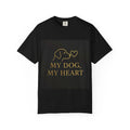 My Dog My Heart T-shirt | Dog Lover Tee, Dog Outline with Heart