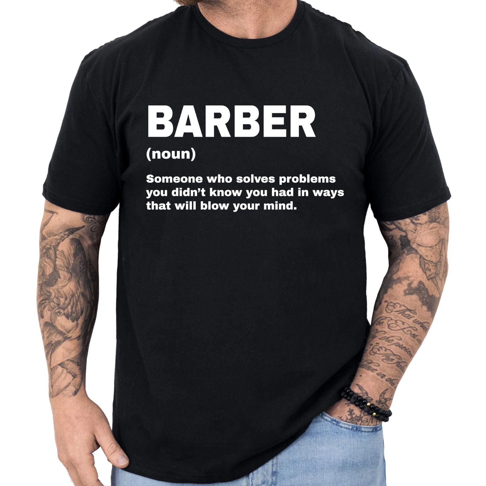Barber Definition T-shirt Funny Barber Gifts Profession Shirt Men & Women