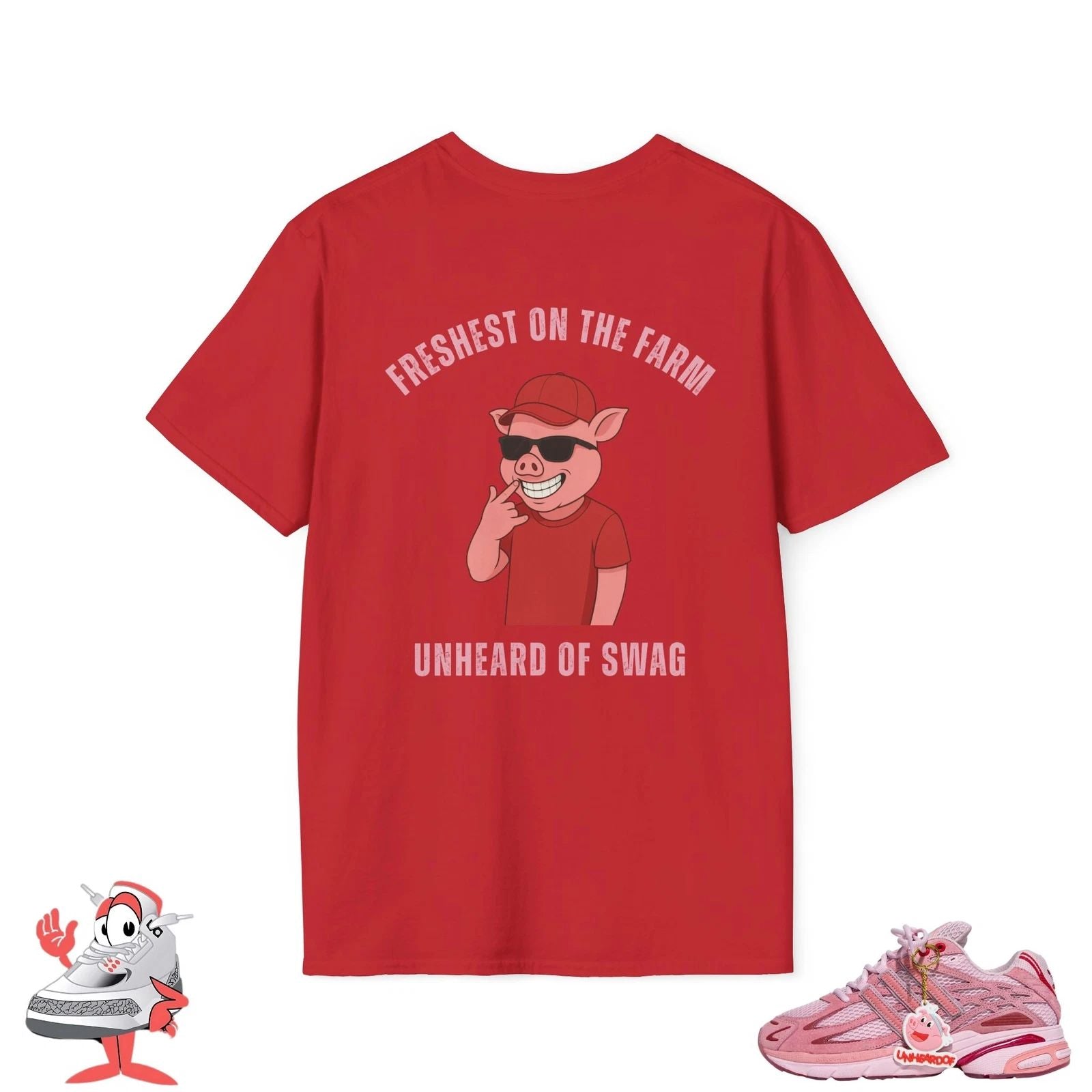 Matching Shirt For Unheardof X Adidas Pork Chop Piggy Runner Sneakers Tee Unisex
