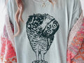 Linocut Owl Dark Academia Comfort Tee Aesthetic Wildlife Bird