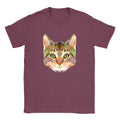 Geometric Cat Mens T-Shirt Crazy Cat Lover Cool Top Gift