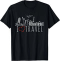 I Love Travel - Traveling Funny Traveler Gift T-Shirt