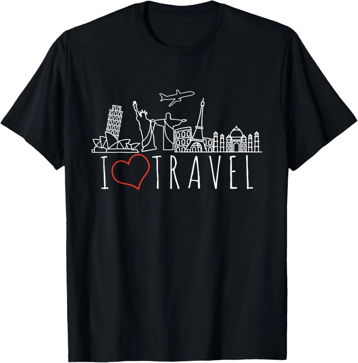I Love Travel - Traveling Funny Traveler Gift T-Shirt