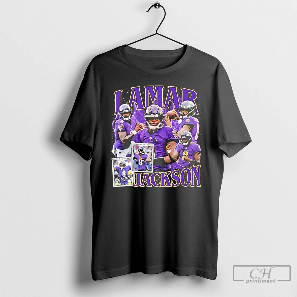 Classic Lamar Jackson 8 Player Signature T Shirts