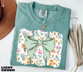 Coquette Bow Wildflowers Comfort Tee Floral Aesthetic Gift