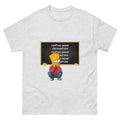 The Simpsons Bart Motivational Graphic Sport Grey T-shirt Size S-5XL