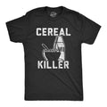 Mens Cereal Killer T Shirt Funny Breakfast Serial Sarcastic Wordplay Graphic Tee