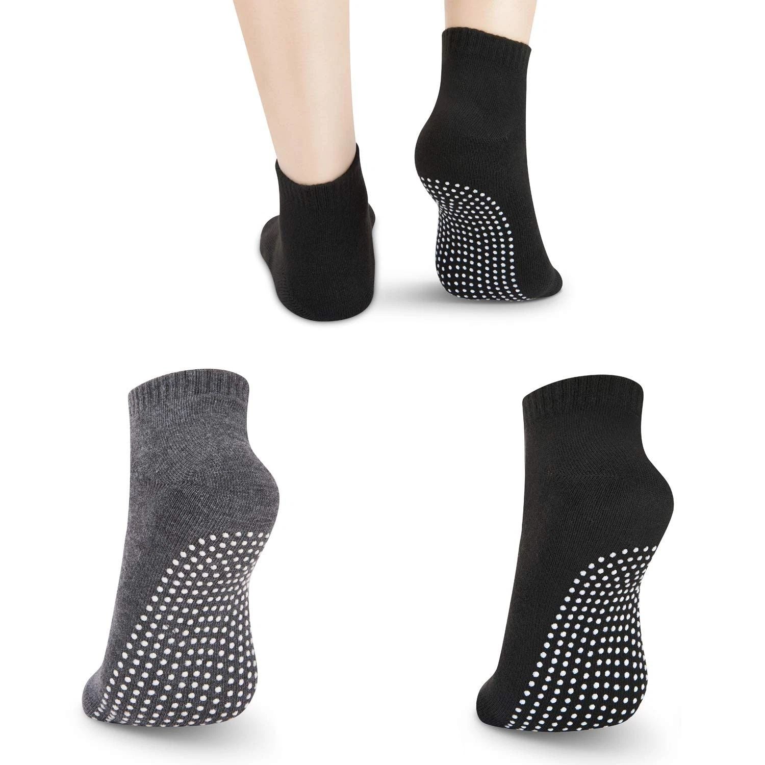 Anti Slip Non Skid Socks,2 pairs Unisex Grip Socks for Yoga Home Workout Barr...