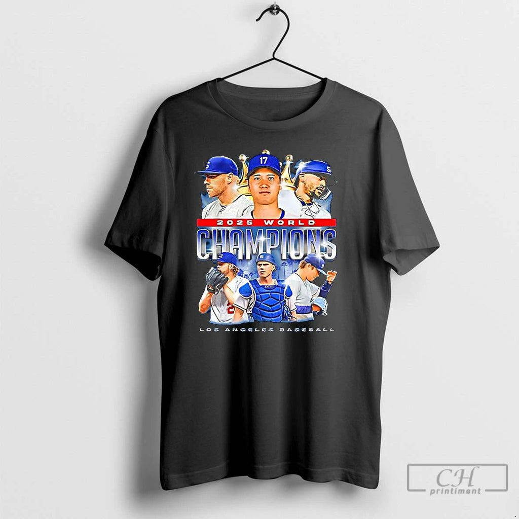 Premium Los Angeles Dodgers World Series Champions 2025 Baseball Player T Shirts