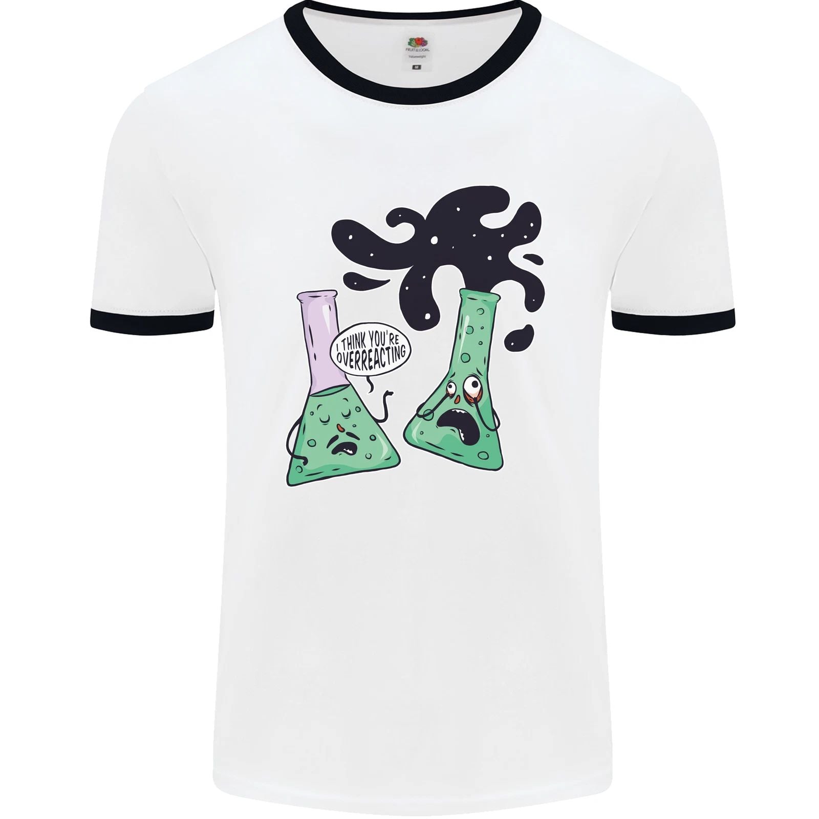 Funny Chemistry Overreacting Geek Nerd Mens Ringer T-Shirt