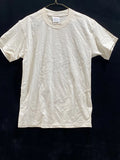 Vintage 90s Hanes HEAVYWEIGHT T-shirt - Blank Beige NOS Small (100% cotton)