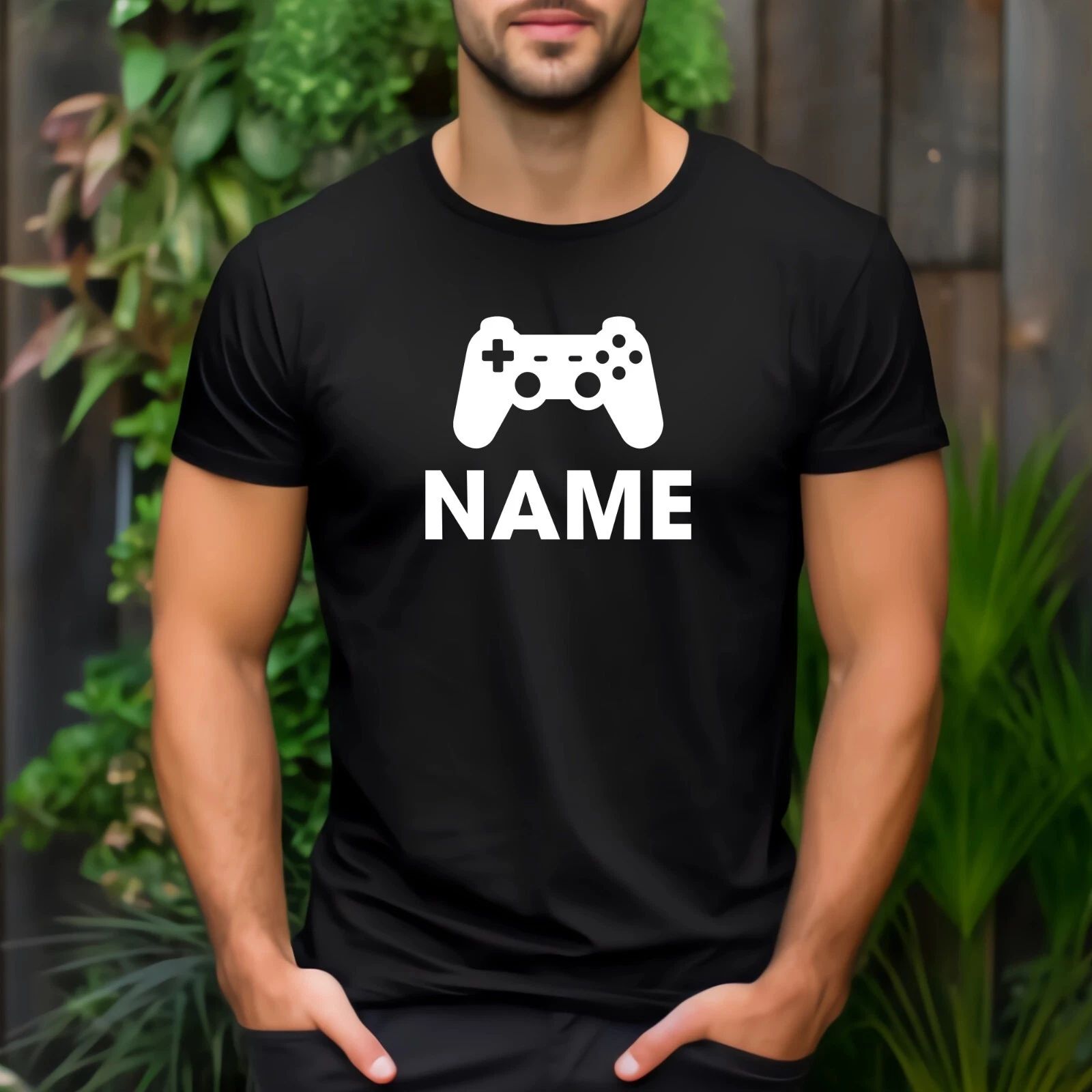 Gaming Personalized T Shirt Any Name Printed Gamer Birthday Gift Regular Fit Top