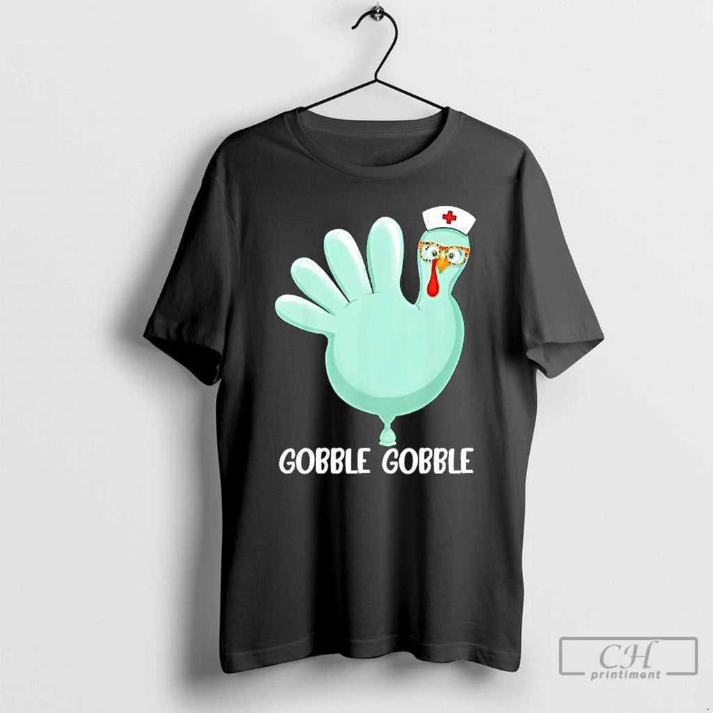 Premium Thanksgiving Turkey Glove Gobble Thankful Nurse Medical Fall T Shirts