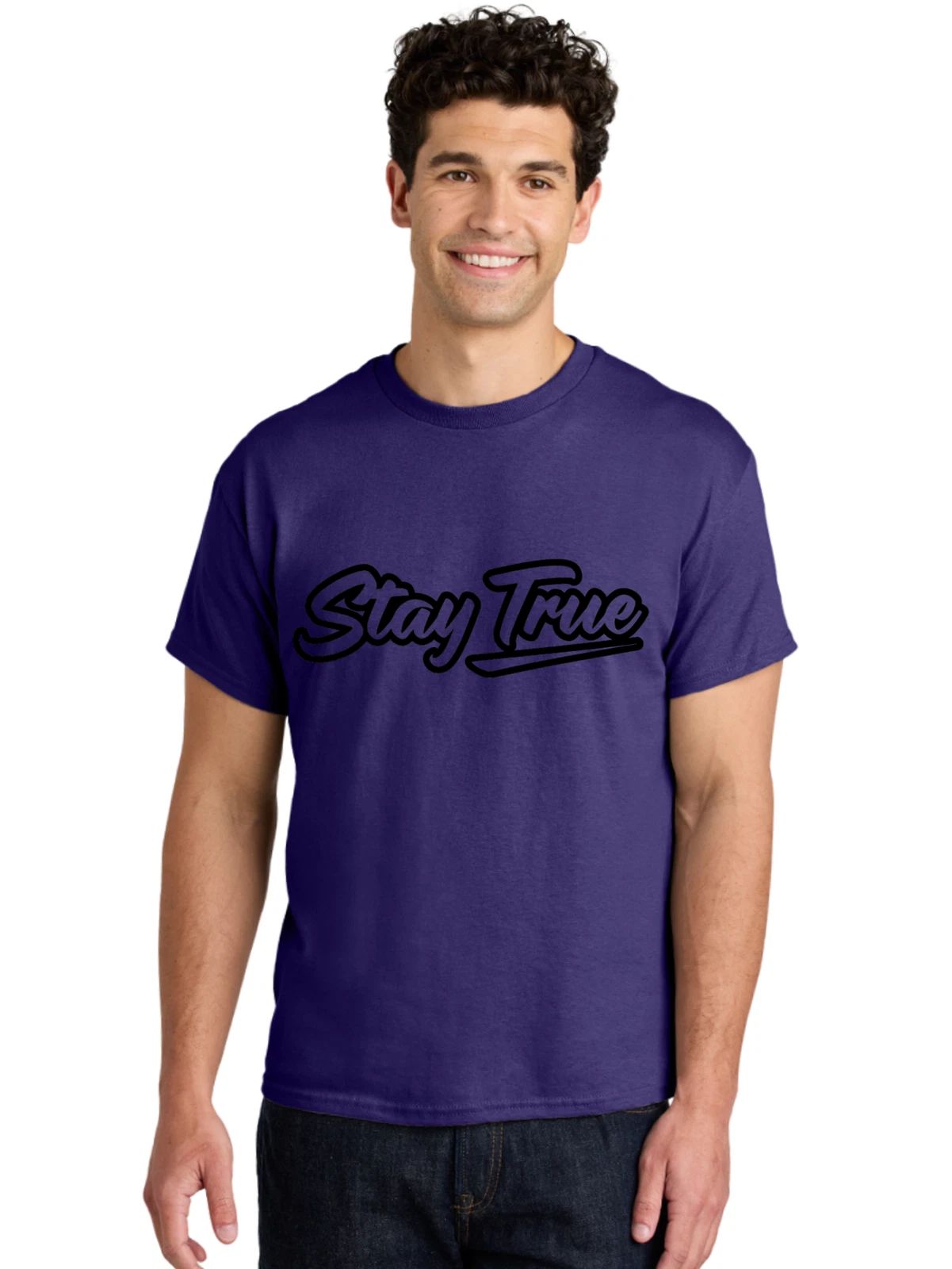Stay-True-9 Mens Graphic Tee, 100% Cotton, Casual Summer Wear