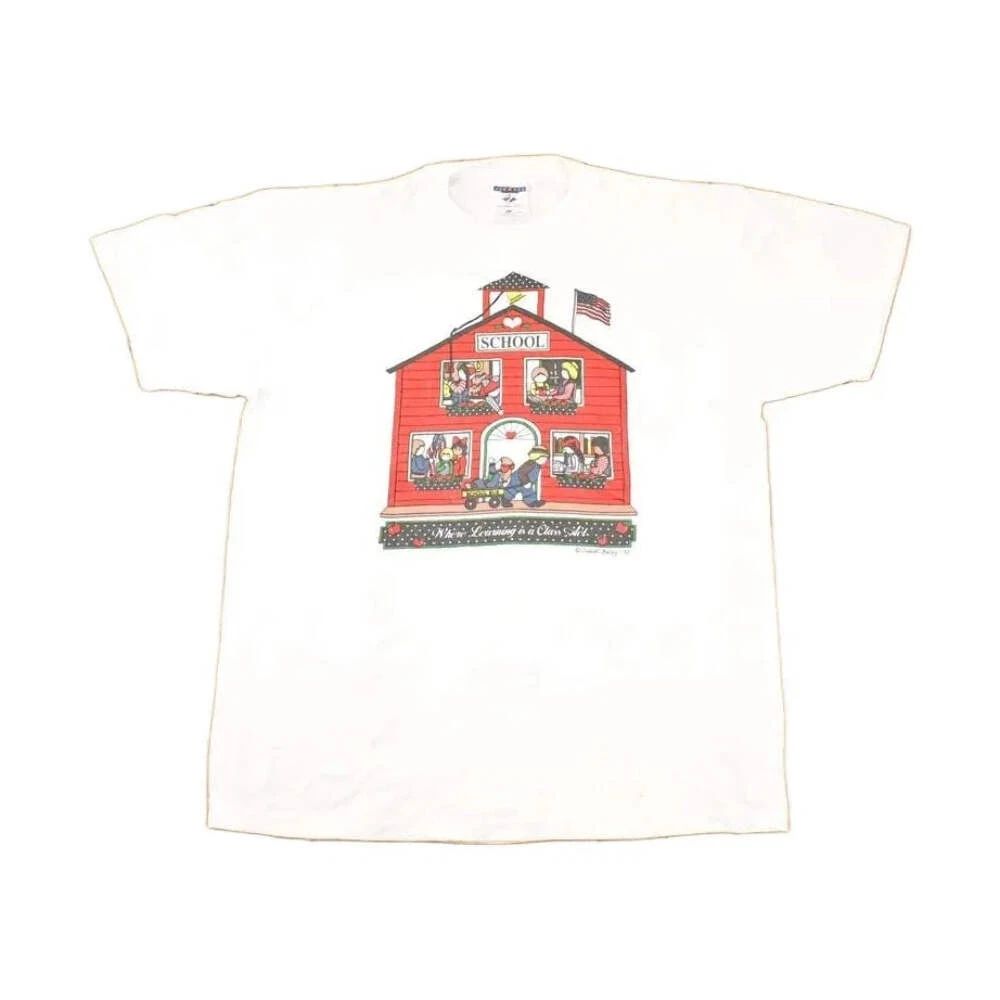 Vintage 1993 School House Souvenir Travel T-Shirt Men's L