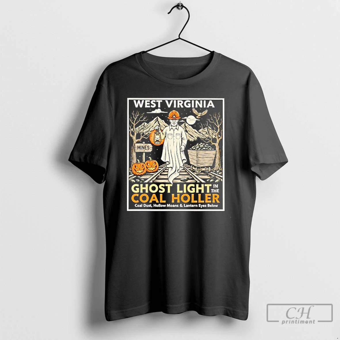 Classic West Virginia Ghost Light In The Coal Holler Halloween T Shirts