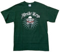Florida Keys Surf Company Skull Beach Surfing T-shirt Size Medium Green