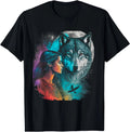 Ethnic Tribal Wolf Boho Feather Native American Hippie Women T-Shirt, Unisex Tee