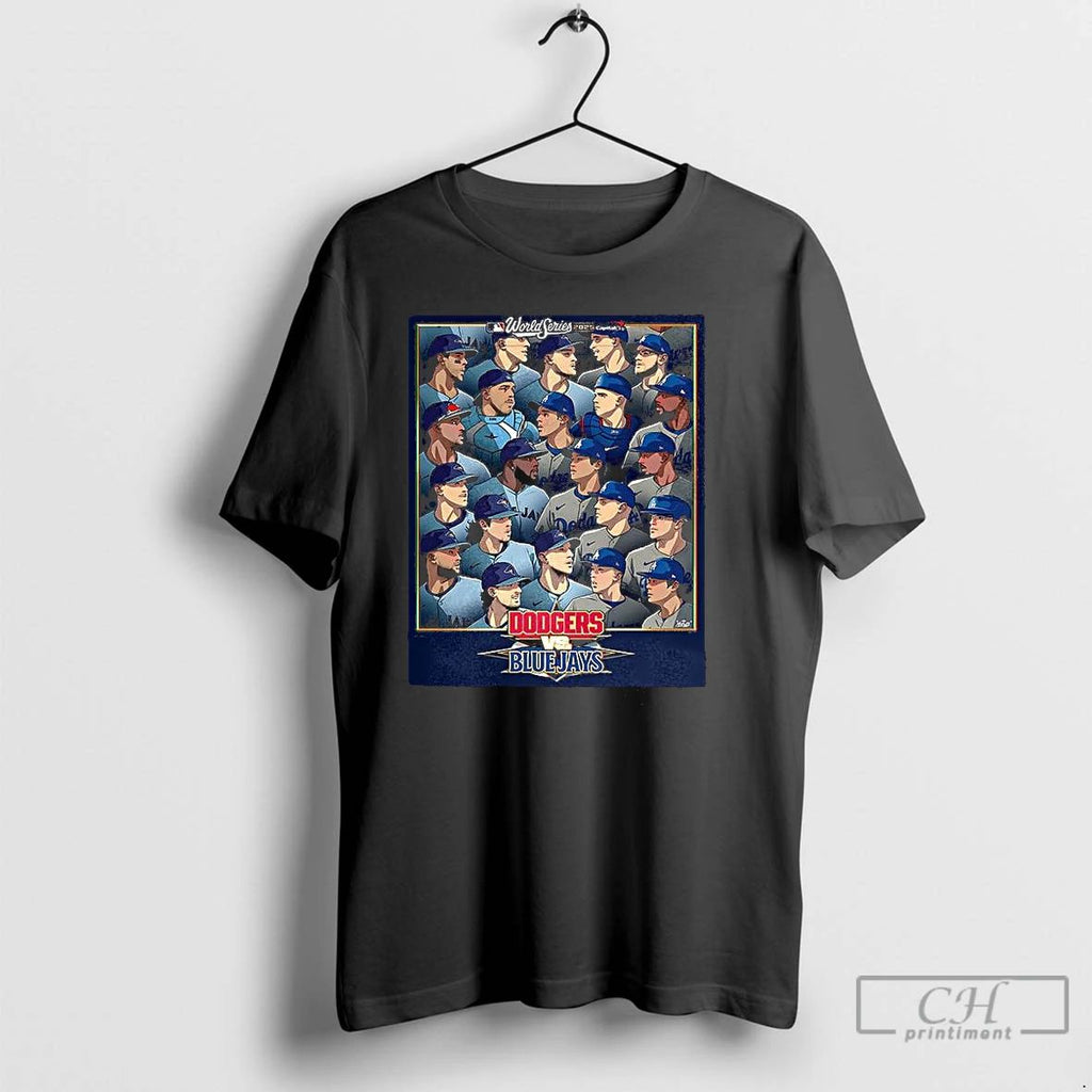 Classic Los Angeles Dodgers Vs Toronto Blue Jays World Series Cartoon T Shirts