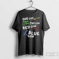 Classic One Gun Two Gun Red Gun Blue Gun Long Sleve T Shirts