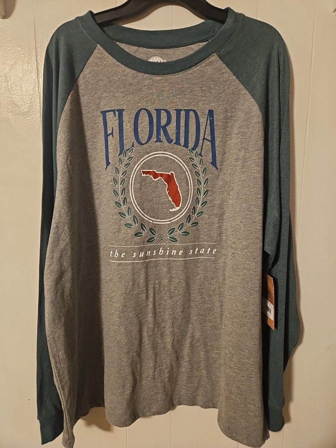 LONG SLEEVE (2XL) HOME FREE FLORIDA STATE T Shirt Grey Green