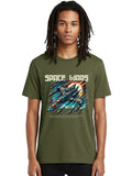 Space-Wars Mens Graphic Tee,100% Cotton,Casual Summer Wear